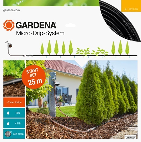 Gardena Bevattningsstartset 25 m Plantrader Micro-Drip-System M Inkl. Controlflex