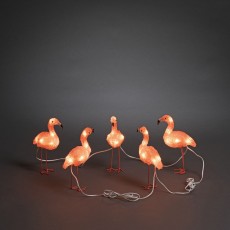 Dekoration Konstsmide Flamingor Akryl 5st 40 Amber LED 24V/IP44