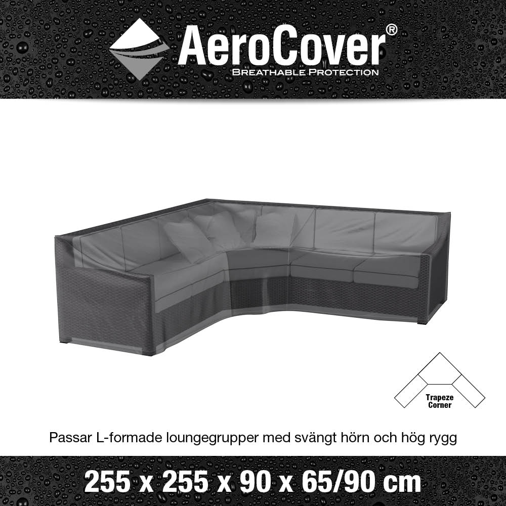 AeroCover Möbelskydd L-Form Trapeze 255x255x90xH65/90 cm