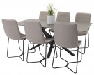 Matgrupp Venture Design Piazza X-Chair Matbord 180×90 + 4 Matstolar