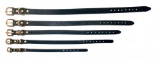 Halsband PetNation Råläder 60 cm/22mm Svart/Mässing