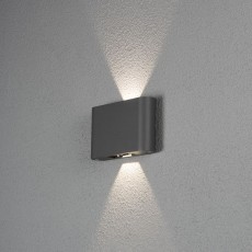 Vägglykta Konstsmide Chieri 2x6W LED  Mörkgrå